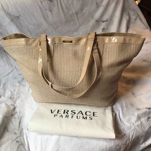 Versace Parfums large tote beach bag
